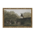 thumbnail image 1 of WFSposter Wall Art for Living Room Canvas Print Easter Decor Wall Art Three Rabbits Vintage Wall Art Decor Animal Landscape Easter Bunny Oil Painting for Bedroom Office Wall Decor 16x24in, 1 of 7