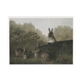 thumbnail image 1 of WFSposter Wall Art for Living Room Canvas Print Easter Decor Wall Art Three Rabbits Vintage Wall Art Decor Animal Landscape Easter Bunny Oil Painting for Bedroom Office Wall Decor 16x24in, 1 of 7