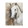 thumbnail image 1 of WFSposter White Horse Picture Wall Art - Large Animal Canvas Painting - Horse Portrait for Office, Bedroom, 1 of 5
