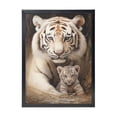 thumbnail image 1 of WFSposter White Tiger Canvas Wall Art Tiger Mother and Baby Lovely Cats Animal Picture Painting Large Animal Family Wall Decor Gallery Artwork for Bedroom Living Room Ready to Hang, 1 of 7