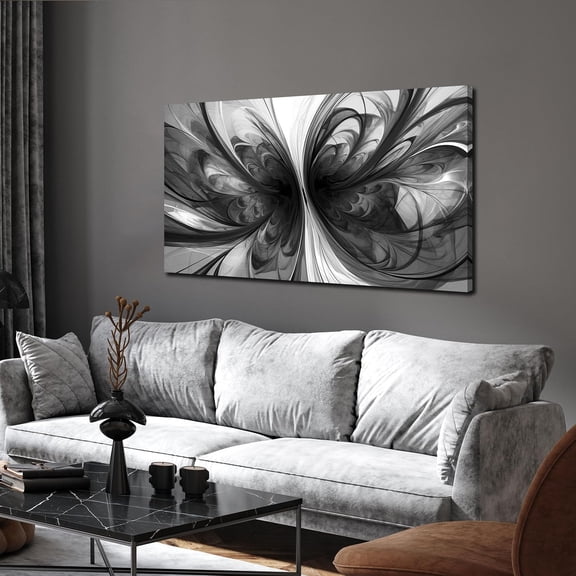 WFSposterAbstract Wall Art for Living Room Black and White Pictures Wall Art Bedroom,Home Office Wall Decor