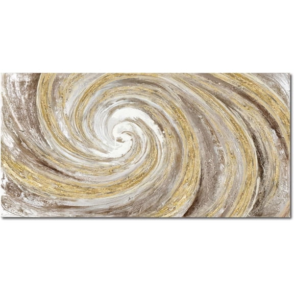 WFSposterAbstract Wall Art for Living Room Gold Paintings Wall Decor Golden Whirlpool Modern Large Artwork for Bedroom Home Office