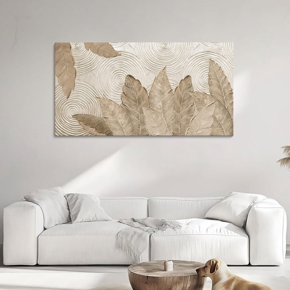 WFSposterMinimalist & Modern Art for Bedroom Decor Framed Abstract Artwork for Walls Neutral & Contemporary Beige Wall art - Artwork for Living Room and Boho Style Large Abstract Wall Art