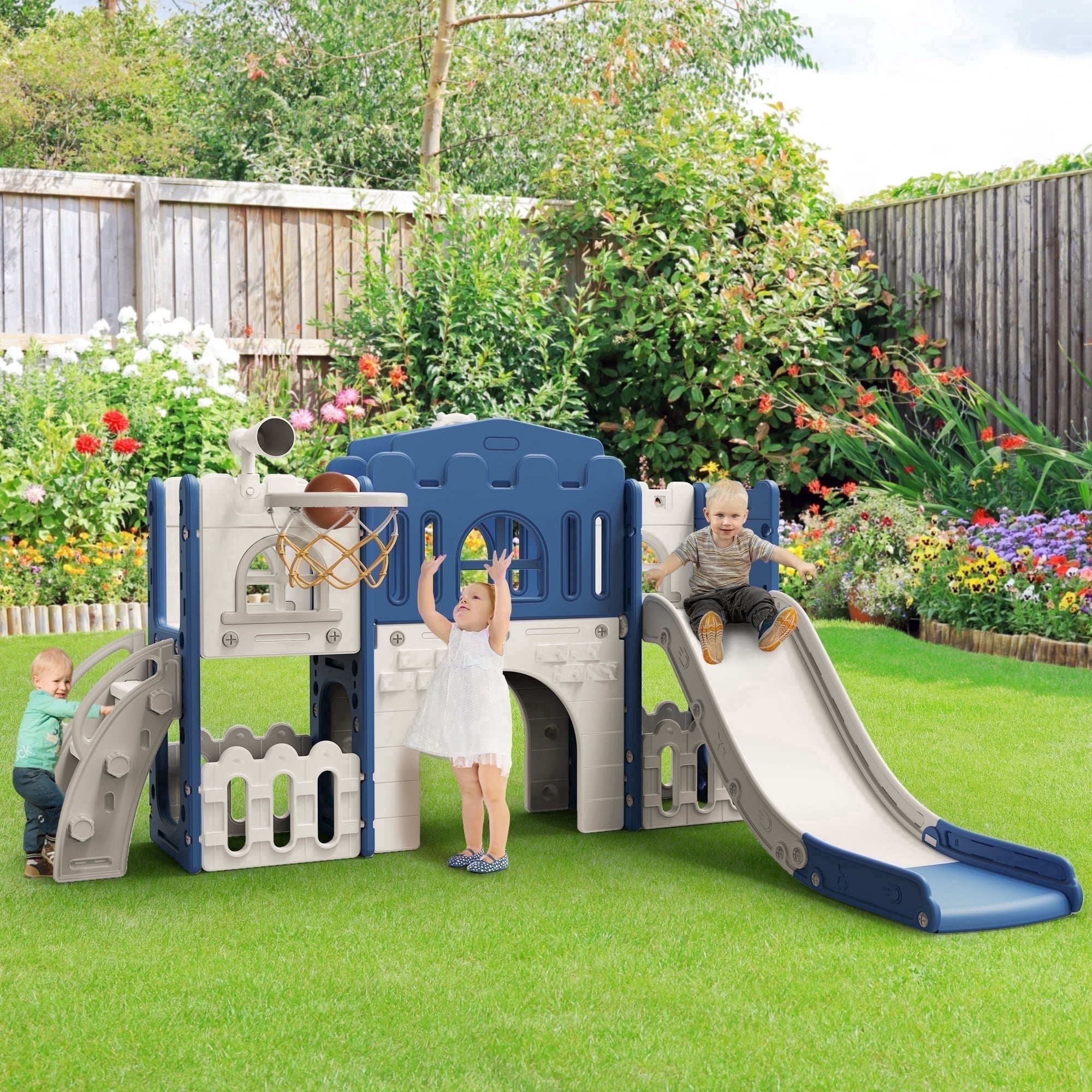 5Way滑り台 WFUN 9-in-1 Toddler Slide Playset, Indoor Outdoor Playground for