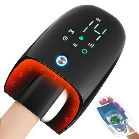 WFUN Hand Massager with Compression & Heating for Hand Relax, Ideal Gifts for Women Men Mom Dad, Black