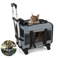 thumbnail image 1 of WFUN Portable Pet Rolling Carrier for Small Medium Dogs Cats Pet up to 33LB, Blue, 1 of 14