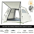 thumbnail image 1 of WFYL 3-4 Person Tent for Camping, Camping Tent w/ Carry Bag, Wind Ropes & Stakes, Tent poles, Instant Tent for Outdoor, Hiking, Traveling, Off-white, 1 of 7
