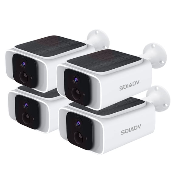 WiFi6 2.4G/5G Wireless Solar Battery Security Camera System 4PACK 4MP,Waterproof PIR Detection, Home Surveillance Camera with Color Night Vision 2-Way Audio