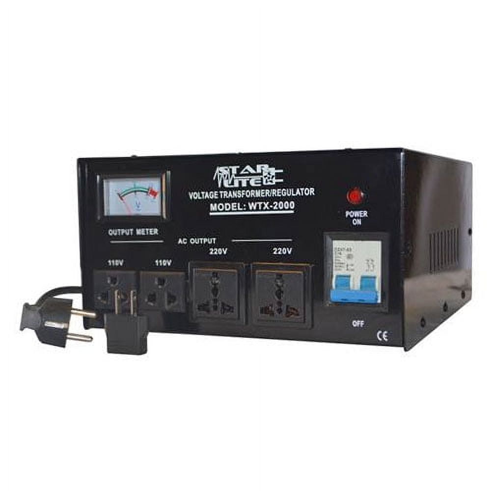 WGC 2000 Watt Step Up/ Down Voltage Converter Transformer Automatic Voltage Regulator, 110 to 220 or 220 to 110 - 110/120/220/240 V