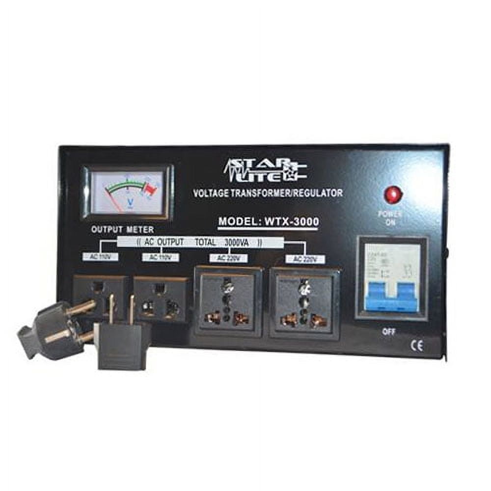 WGC 3000 Watt Step Up/ Down Voltage Converter Transformer Automatic Voltage Regulator, 110 to 220 or 220 to 110 - 110/120/220/240 V 110 to 220 or 220 to 110 - 110/120/220/240 V