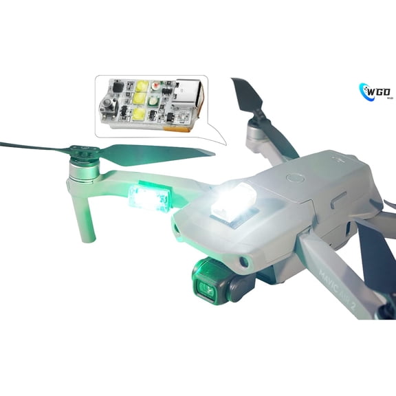 WGD Drone Strobe Light, Anti Collision Light for FAA Drone Night Flying, Fits DJI Mini 3 Pro/Mini 4 Pro/Mini 2/Air 3/Air 3S/Mavic 3/Mavic 2/Avata/Neo/Flip(1pc pack)