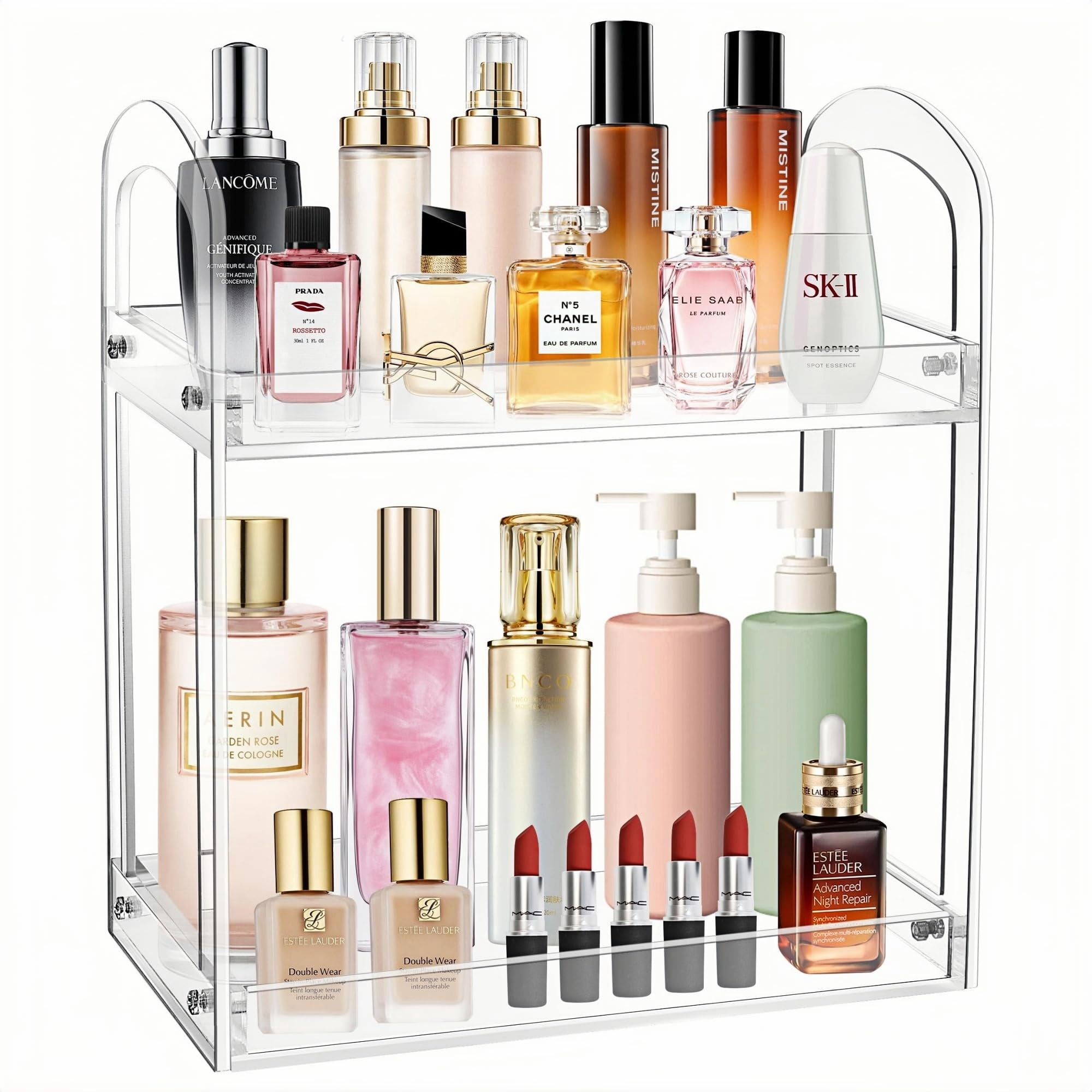 WGF 2-Tier Bathroom Counter Organizer, Acrylic Bathroom Organizer ...