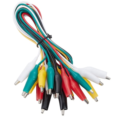WGGE Test Lead Set Copper with PVC Insulation, 5 Colors, 20.5 inches, 10 Pack