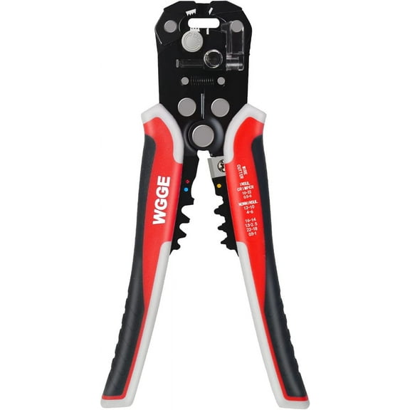 WGGE WG-014 Self-Adjusting Insulation Wire Stripper. For stripping wire from AWG 3 in 1 Automatic Wire Stripping Tool/Cutting Pliers Tool, Automatic Strippers with Cutters & Crimper 8"