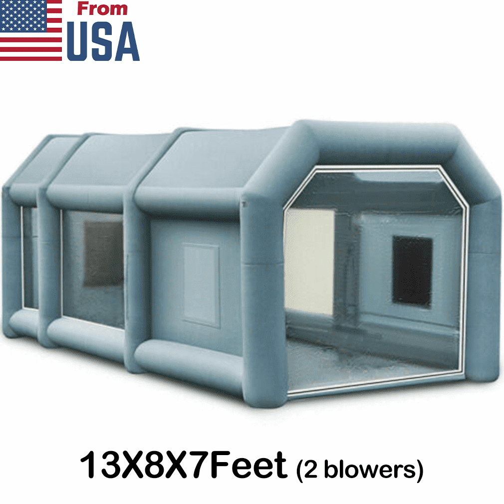 WGIA 13X8X7Feet(2 blowers)Inflatable Spray Paint Booth Tent Mobile Car Paint US