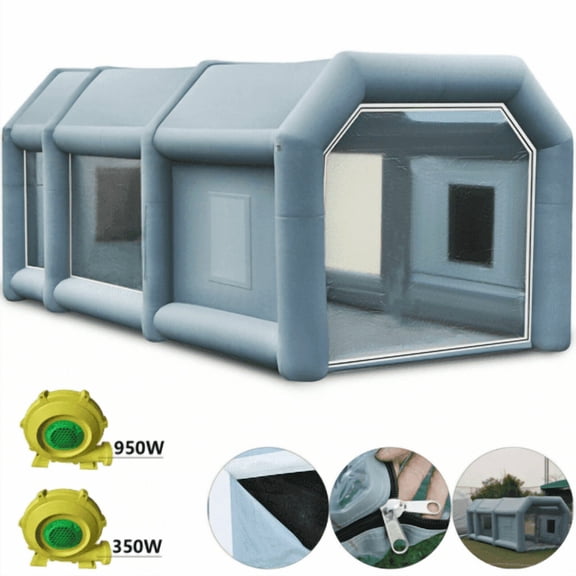 WGIA 20x10x8 Feet(2 blowers) Inflatable Spray Paint Booth Tent Mobile Car Paint US