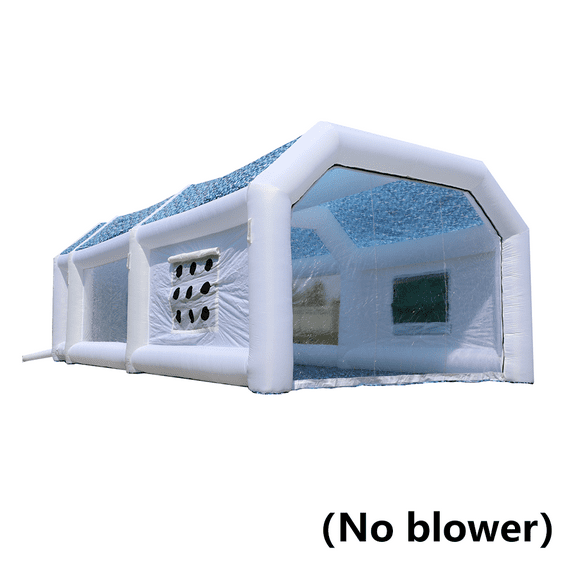 WGIA Inflatable Paint Booth 28x15x10FT Fashion Color Scheme (White + Camo) Inflatable Spray Booth with Filter System Portable Car Paint Booth for Car Parking Tent Workstation