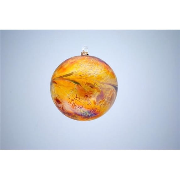WGK Glass Art 00-62 Handmade Glass Blown & Gold Ornament