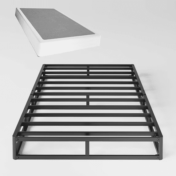 WGL 5 Inch Twin Heavy Duty Metal Box Spring, Mattress Foundation with Fabric Cover, Easy Assembly