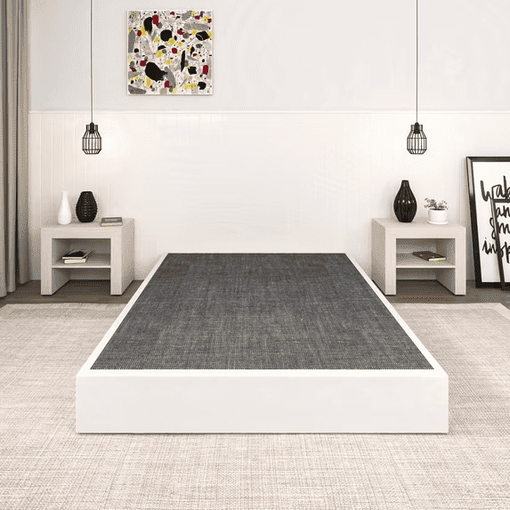 WGL Box Springs Full 9 Inch, Heavy Duty Metal Frame Mattress Foundation with Easy Clean Cover, Noise Free, Easy Assembly