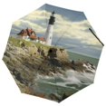 WGOD Lighthouse ThreeFold Automatic Umbrella Compact Portable Fit