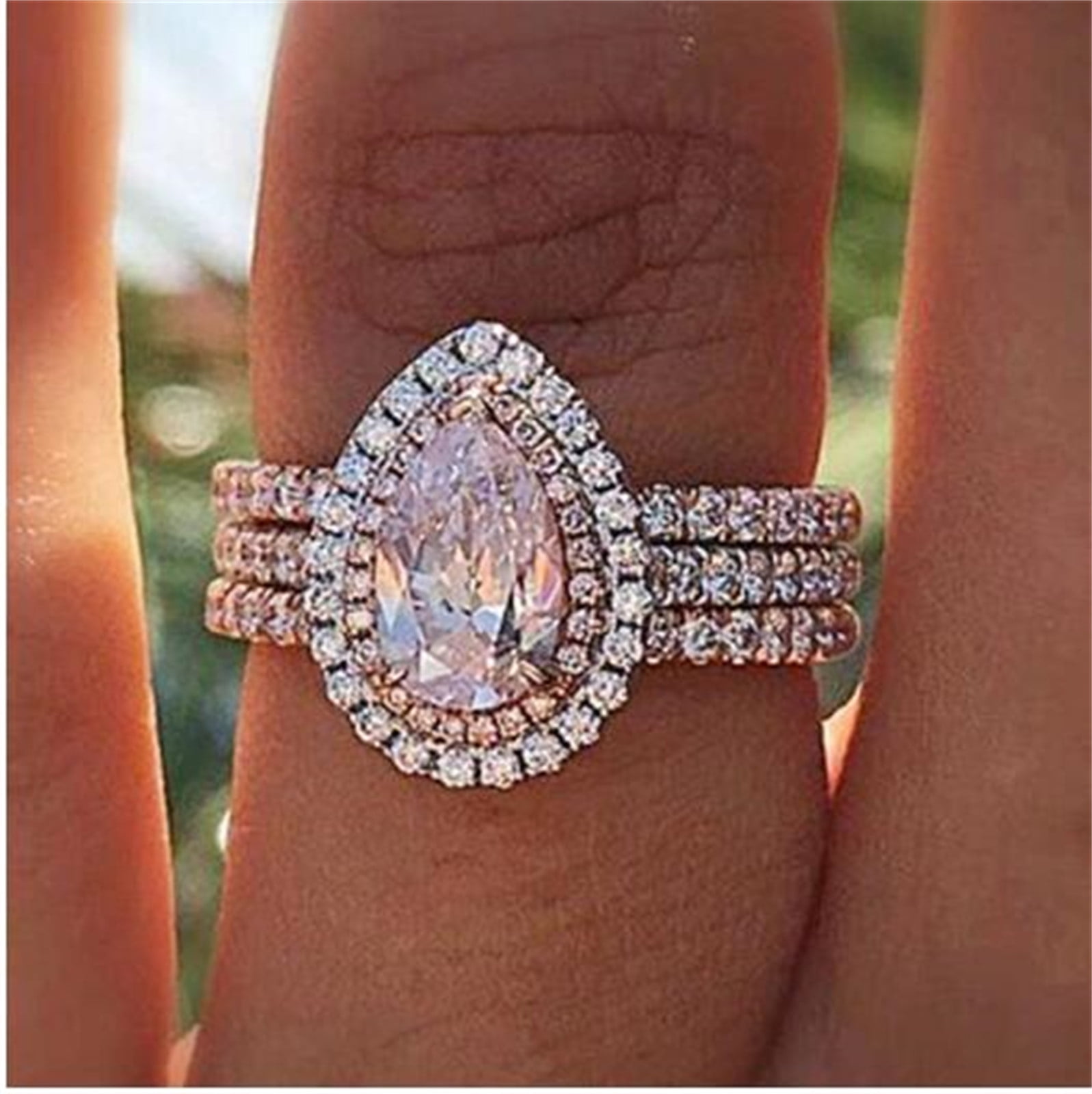 Amazon.com: Elegant Women Engagement Wedding Jewelry Exquisite Hollow Out  Ring CZ Simulated Diamond Elegant Proposal Rings (Silver, 11) : Clothing,  Shoes & Jewelry