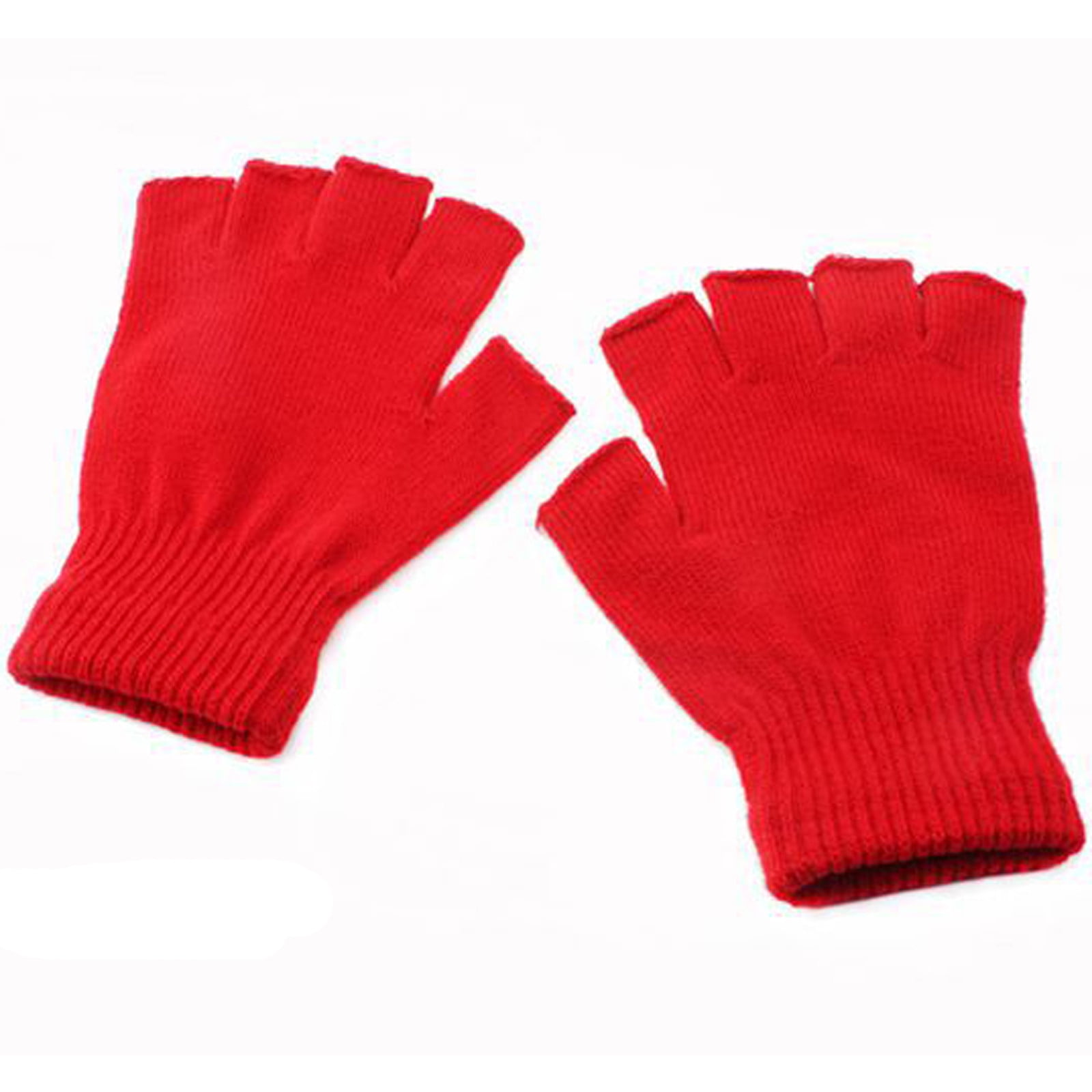 WGOUP Unisex Winter Half Finger Gloves Knitted Open Finger Gloves Warm