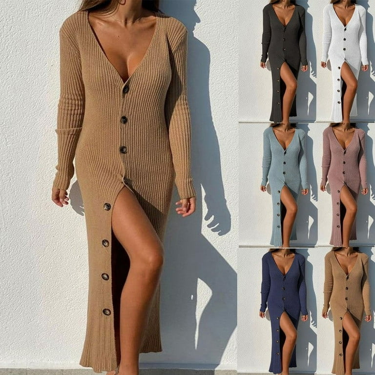 Button up shop cardigan dress