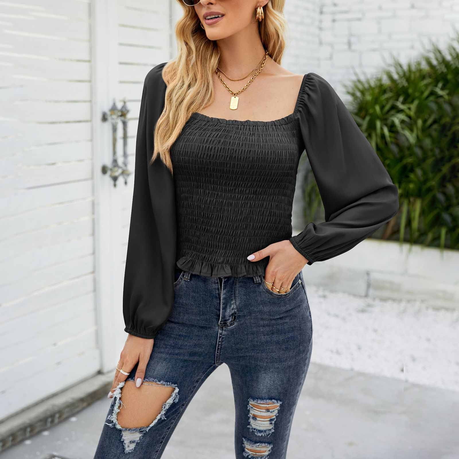 Casual puff sleeve top sales
