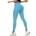 thumbnail image 1 of WGRFFH Anti Cellulite 3D Leggings for Women,Butt Lifting Tummy Control,Side Striped,High Waisted Compression Resistance Band Yoga Pants,Workout Leggings,Exercise Athletic Gym Fitness Yoga Pants Blue, 1 of 5