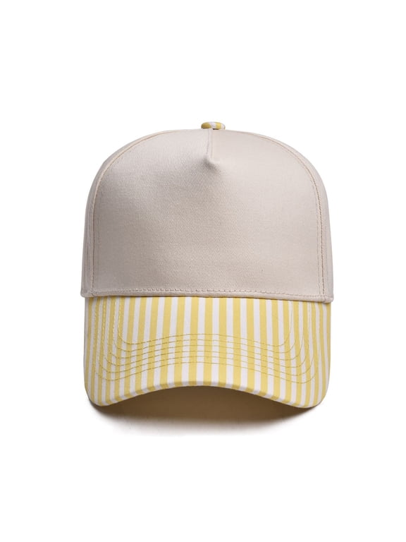 Blank Trucker Hat for Men & Women,Two Tone Snapback Baseball Cap,Blank 5 Panel Trucker Hat,Vintage Canvas Adjustable Snapback Baseball Cap with Various Styles,Trendy, Western Style Yellow