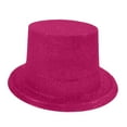 thumbnail image 1 of WGRFFH Bright Glitter Plastic Top Hats,Shiny Sequin Magician Victorian Hat,Assorted Colors Party Hats, Dress Up Cosplay Costume Top Hats,Bulk Celebration Accessories for Men Women Hot Pink, 1 of 2