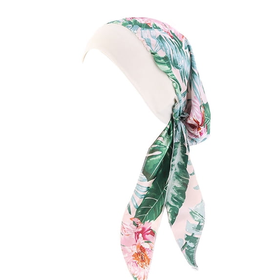 WGRFFH Chemo Headwear Turbansfor Women Cancer Head Scarf Beanie Skull Cover Cap Long Hair Head Scarf Headwraps Cancer Hats Printing Hat Elastic Turbans Soft Hair Turbans Fashion Green