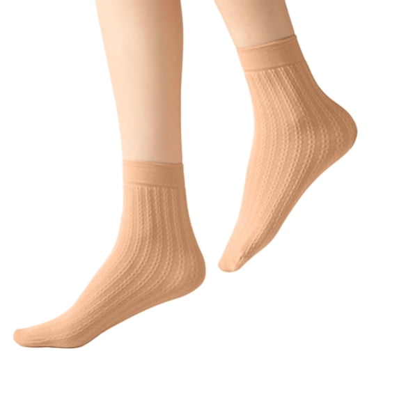 WGRFFH Crew Athletic Socks for Men Lightweight Hiking Socks Stretchy Polyester Blend Outdoor Socks Calf Socks Cotton Sport Wicking Work with Moisture Wicking Beige