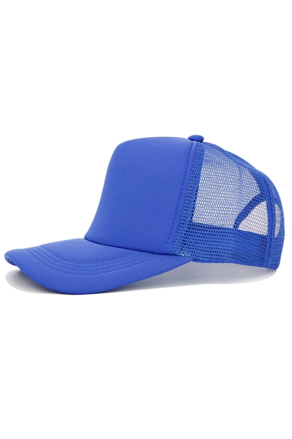 Foam Trucker Hat For Men Women,5-Panel Mesh Back Baseball Cap,Polyester Foam Front High Crown Hat,Structured Plain Blank Snapback Baseball Cap, Adjustable Lightweight Summer Outdoor Caps