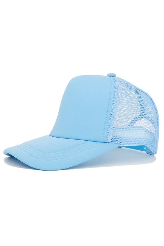 Foam Trucker Hat For Men Women,5-Panel Mesh Back Baseball Cap,Polyester Foam Front High Crown Hat,Structured Plain Blank Snapback Baseball Cap, Adjustable Lightweight Summer Outdoor Caps