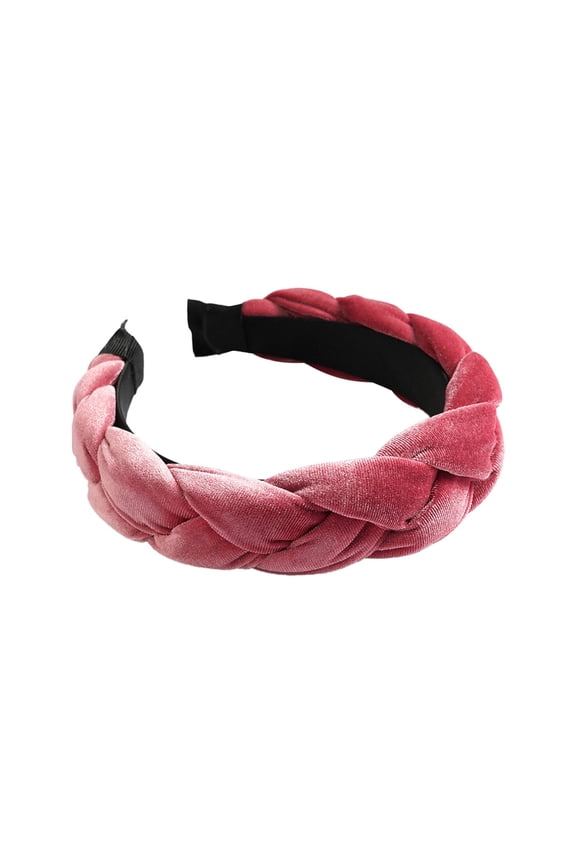 Hair Accessories for Women Hair Clips for Women Hair Velvet Headband Women's Wide Padded Headband for Women and Girls Hot Pink One Size