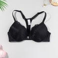 thumbnail image 1 of WGRFFH Lace Push Up Bra for Women Underwire Full Coverage Supportive Bra,Padded Cups With Wide Adjustable Straps,Side Support Back Smoothing And Comfortable Lift For Everyday Wear Black 3XL, 1 of 3