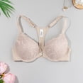 thumbnail image 1 of WGRFFH Lace Push Up Bra for Women Underwire Full Coverage Supportive Bra,Padded Cups With Wide Adjustable Straps,Side Support Back Smoothing And Comfortable Lift For Everyday Wear Beige L, 1 of 3