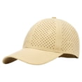 thumbnail image 1 of WGRFFH Men Quick Dry Baseball Cap,Laser Cut Mesh Ball Curved Brim Snapback Hat,Summer Adjustable Performance Hat,Breathable Perforated Baseball Cap,6 Panel Baseball Cap,Sun Protection Yellow A, 1 of 3