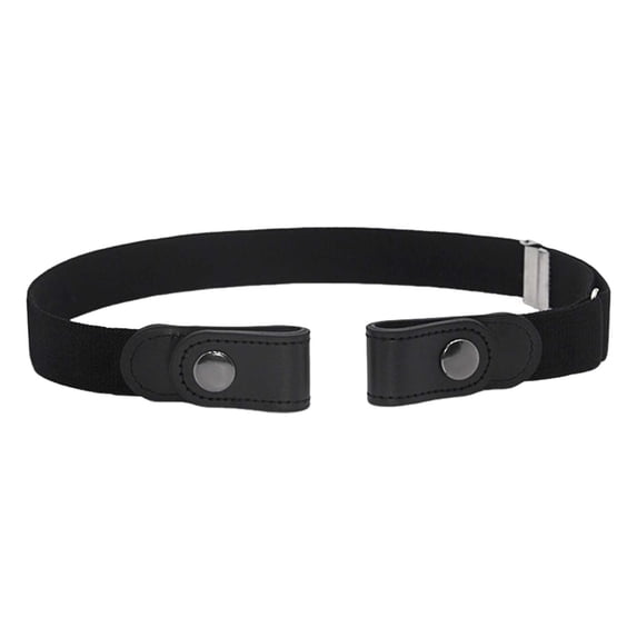 WGRFFH Men Women Buckle Free No Buckle Invisible Stretch Elastic Pant Waist Tightener Comfortable No Bulge Fits All Belt Loops Jean Pants Dress Daily Simple Fashion Waist Belt Accessory Black