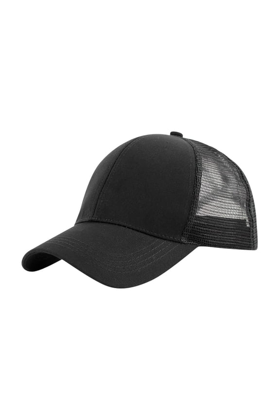 Mesh Trucker Baseball Cap Snapback Hat Structured Trucker Hats Baseball Caps Adjustable Blank Mesh Back Ball Caps for Men Women Unisex Baseball Mesh Cap Open Back Solid Color Sun Hat Cap