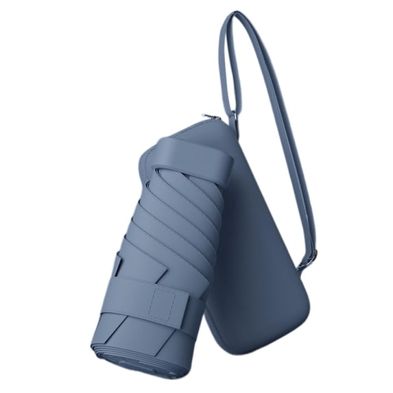 WGRFFH Mini Compact Travel Umbrella With Storage Case Lightweight Portable Purse‑Size UV Protection Parasol Windproof Sun Rain Umbrella for Women Men Outdoor Daily Travel Essentials