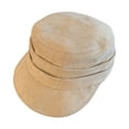 thumbnail image 1 of WGRFFH Moisture Wicking Corduroy Newsboy Cap Hair Loss Cap Hat,Lightweight Pleated Visor Beret Hat with Adjustable,Breathable Chemo Sun Cap, Foldable Cancer Hair Loss Cap Sun Hat for Women Khaki, 1 of 2