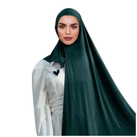 WGRFFH Muslim Head Scarffor Women Solid Color Long Scarf Wrap Scarves Cotton Scarf Premium Instant Hijab Scarf Ombre Modal Hijab Scarf Ready To Wear Hijab Soft Lightweight Headscarf U