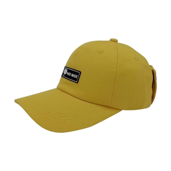 WGRFFH Pilot Style Baseball Cap with Integrated Goggles,Vintage Attached Sunglasses Hat Retro Adjustable Unisex Fit,Lightweight Design for Cosplay,Festivals,Outdoor Wear and Daily Fashion Yellow