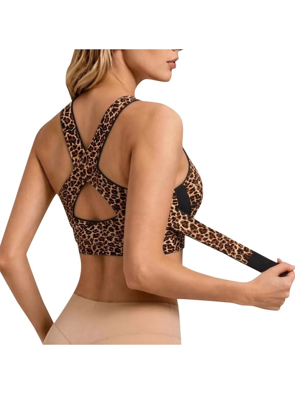 Posture Support Bras for Women Front Closure Crossback Wireless Bra Seamless Full Coverage Push Up Bralettes,Support & Lift,Seamless Back Smoothing,Soft Comfortable Everyday T Shirt Bra Beige