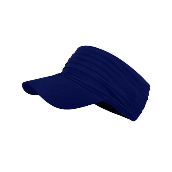 WGRFFH Sports Sun Visor for Men Women,UPF 50+ UV Protection,Sun Visors with Wide Brim,No Slip Band,Cooling Sun Stretchy Hat,Lightweight Packable Stretchy Hats,for Running, Tennis, Golf Navy
