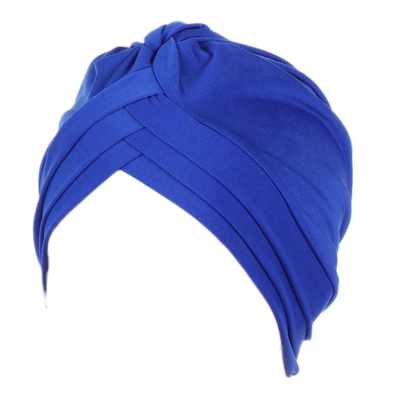 WGRFFH Stretch Turban Hats for Women - African Knot Headwraps Soft Pre Tied Bonnet Hair Wrap Pretied for Black Women Womens Casual Head Hat Cap Headwear Muslim Turban Cap Headwrap Turban Cap Blue