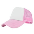 thumbnail image 1 of WGRFFH Trucker Hat Baseball Cap Snapback Fitted Hats for Men Women Snap Closure Design Breathable Mesh Side Durable Sponge Color Matching Simple Casual Peaked Cap Travel Holiday Sports Cap Pink, 1 of 4